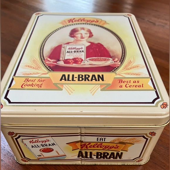 Kellogg’s All-Bran Vintage Tin in their commemorative 75 Years —size 6x8x4”. - Picture 1 of 6